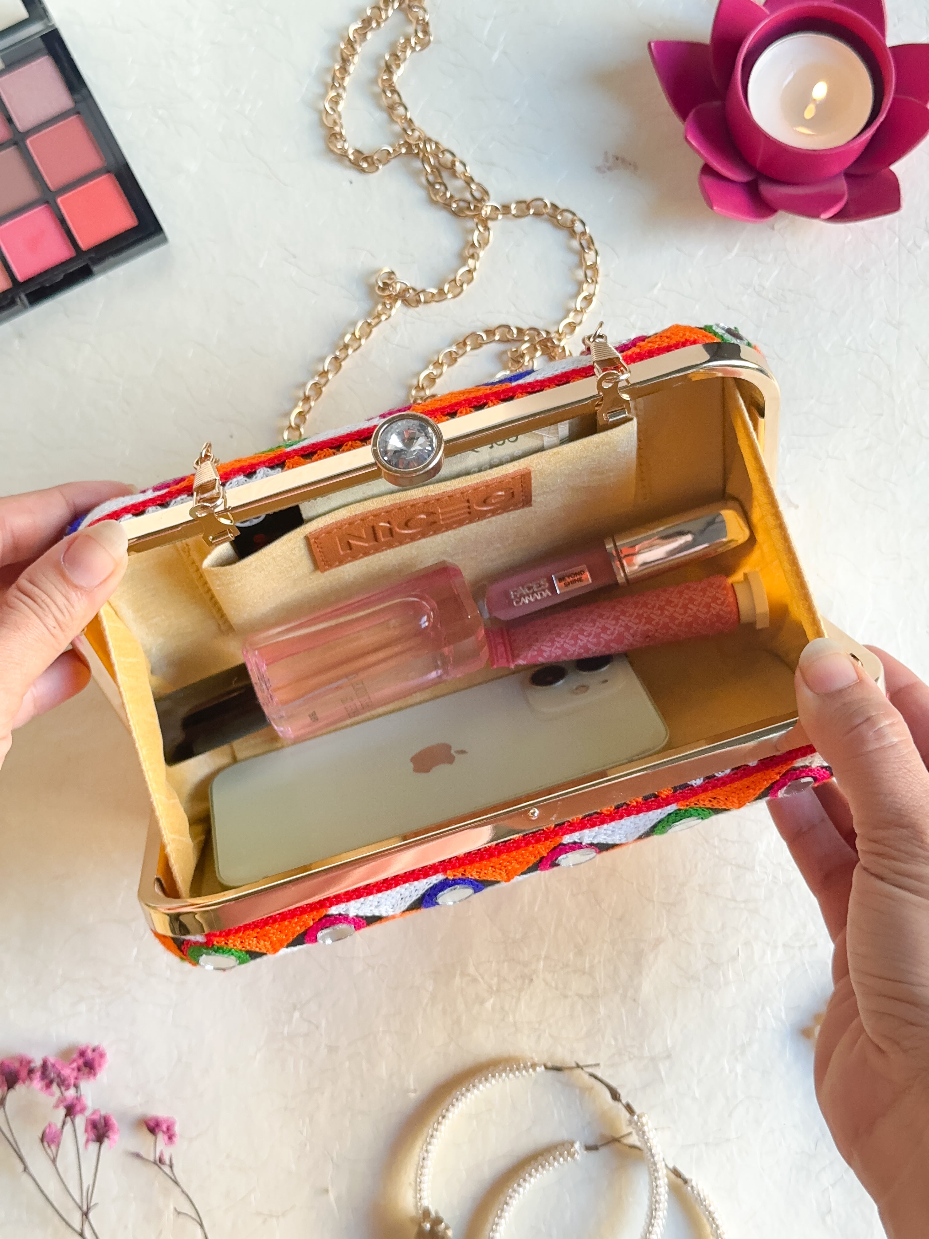 Nice-G Kacchi Crafted Clutch Handbags For Party